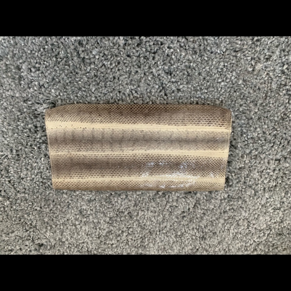 Snakeskin Beirn clutch.